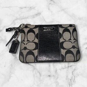 Coach Brown and Cream Wristlet